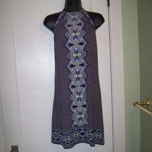 Max Studio Halter Dress Large Paisley Knit